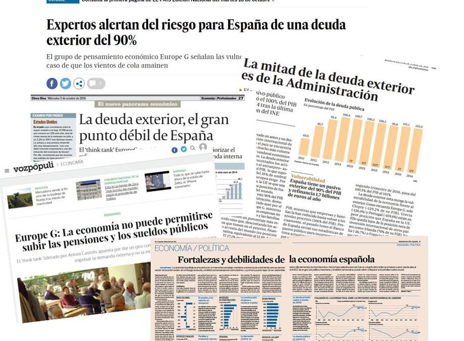Los medios recogen con profusión el Policy Brief 9 sobre la situación económica española